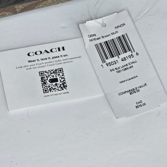 NWT Coach Lane Carryall In Block Signature Coated Canvas C8596 - Picture 4 of 16